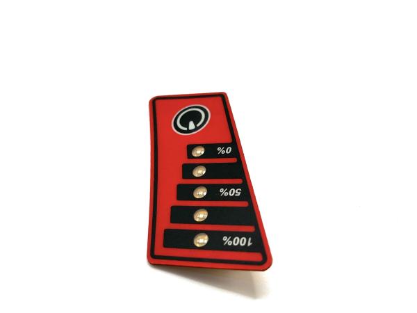 Interruptor de membrana em relevo de poliéster com interface