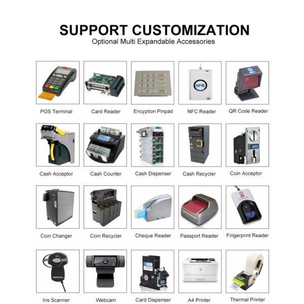 Self Service Kiosk with Capacitive Touch 10 Point Screen Custom Color and Floor Standing Wall Mounting Counter Top Installation