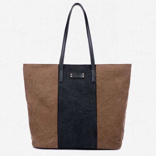 Canvas summer vegan handbag beach bags in grey color