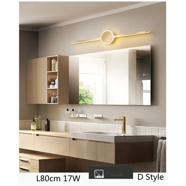 Golden Mekup Lighting Bathroom lamps Large L 80 60 40cm Mirror Front Light(WH-MR-92)