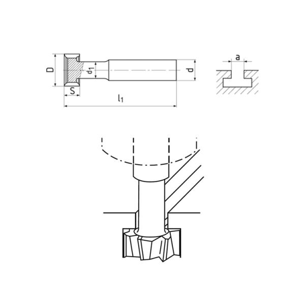 DIN851 HSS T Slot Milling Cutter for Metal Aluminium Wood Milling