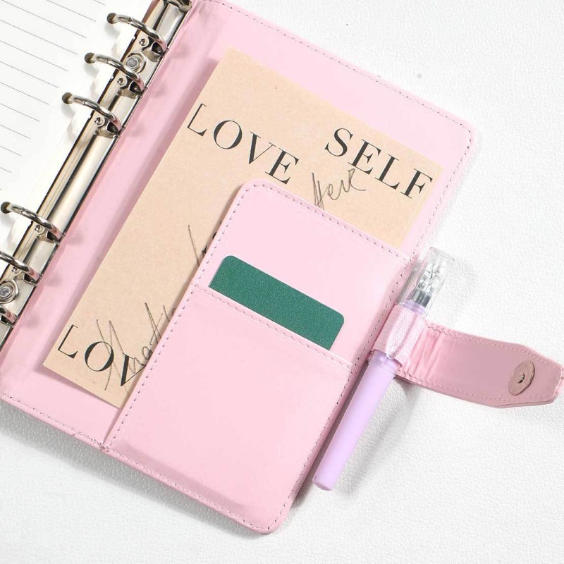 Personalised Refillable A6 A5 Leather Notebook PU Loose Leaf Magnetic Closure For Organizing