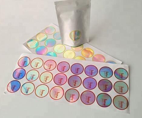 Laser Holographic Material Printed Heat Seal Aluminum Foil Packing Plastic Bag With k For Small Stuff 10g 5g