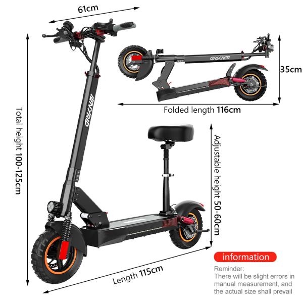 Foldable Electric Scooter for Adults Lake Horse Ship From IENYRID 500W Road M4 Scooters