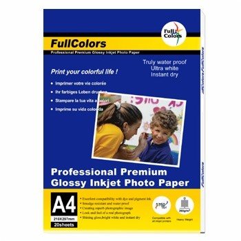 Waterproof Inkjet Photo Paper For Inkjet Printers , Fast Dry Rc Glossy Photo Paper