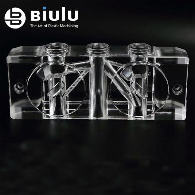 5 Axis CNC PMMA Machining Rapid Prototype Parts With Transparent Color