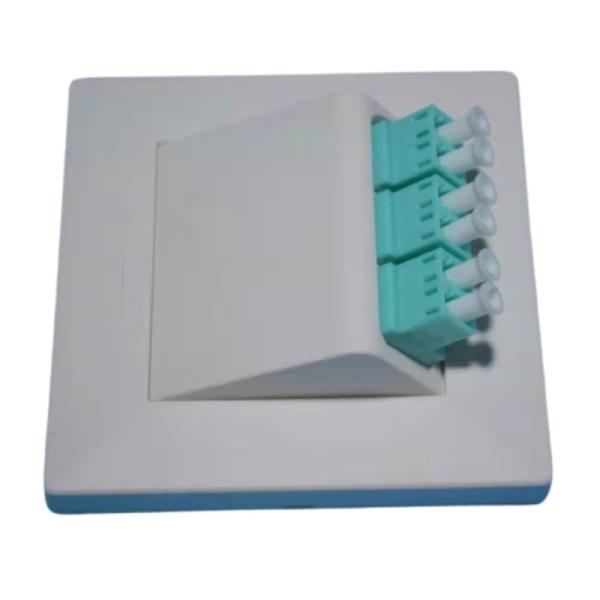 Caixa de saída de parede para FTTX FTTH 86 Tipo 4 Portos Fibra Óptica Placa de face montada na parede