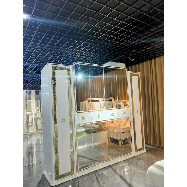 Wood MDF Home Bedroom Furniture Dresser King Bed Oak Grey White Sets Full Size