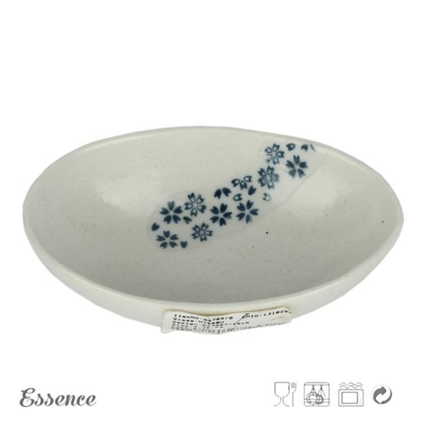 Round Ceramic Sauce Dish White Custom Logo , 4.5 Inch Sauce Serving Dish Eco Friendly