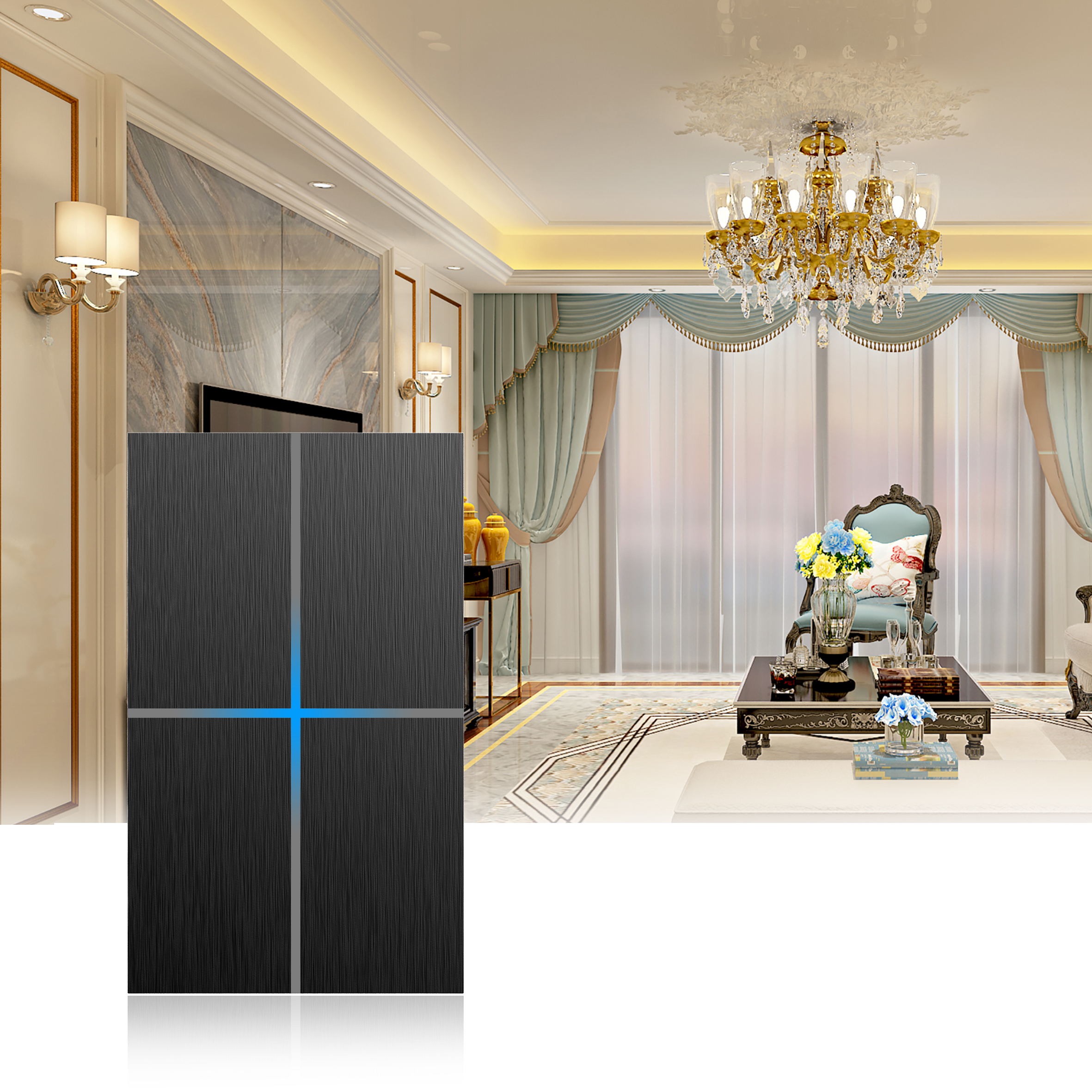 For Tuya Smart Switches for Home Alexa Timer UK/EU/US Standard 10A Max. Current 24V Max. Voltage Touch Panel 1pc MOQ