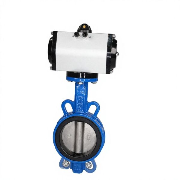 Pneumatic Wafer Butterfly Valve EPDM Seal for High Temperature Oil Water Gas Control