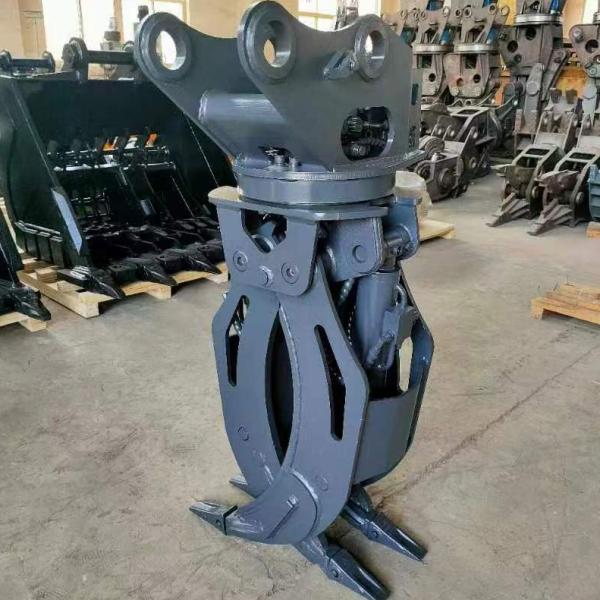 manufacture price 5 ton finger log heavy finger hydraulic grapple saw slasher attachment rotating