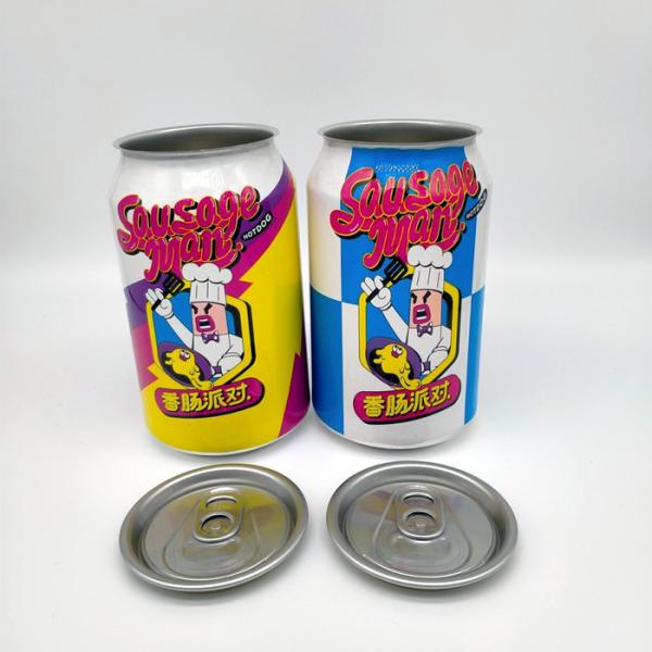 Stubby Coffee Tea Aluminum Coca Cola Cans 250 Ml With Easy Open End Lids