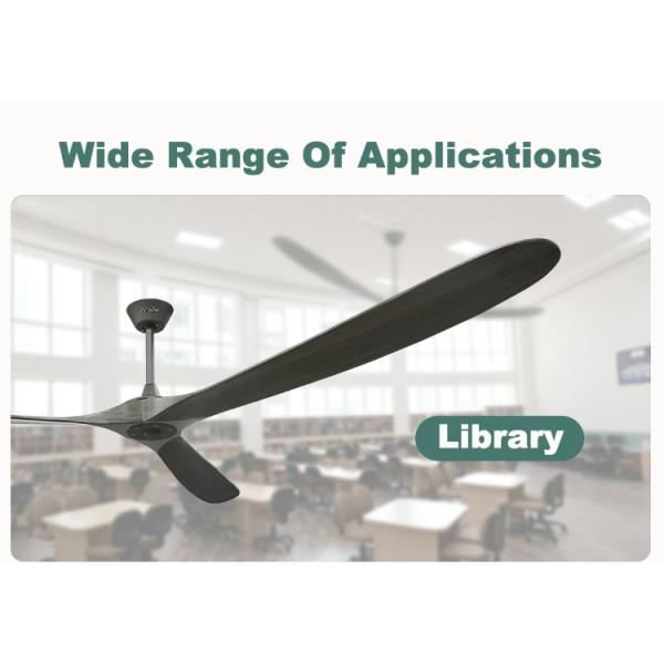 Controle remoto 88 polegadas Large Room Blades de madeira Ventilador de teto para casa Hotel e escritório