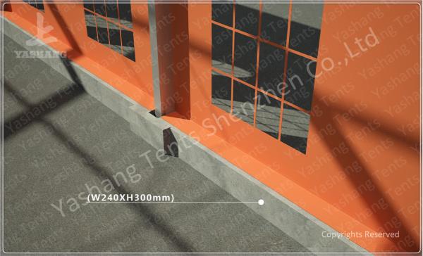 Customised Orange Warehouse Temporary Storage Shelters Huge Tent Rentals Eco Friendly