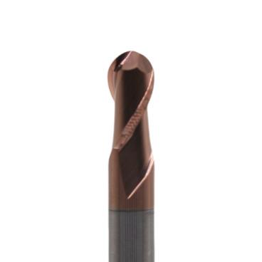 8mm Dia R4*8*16*8*150L 2Flutes TiAISiN Carbide Ball Nose End Mill For Carbon Steel Alloy Steel Cast Iron
