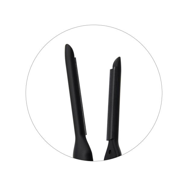 Straightener revestido cerâmico preto do cabelo do tamanho do curso 45W, ferro liso de 1 polegada