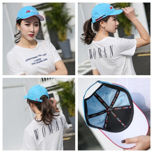 Men And Women 6 Panel Baseball Caps Low Profile With Sandwich Visor