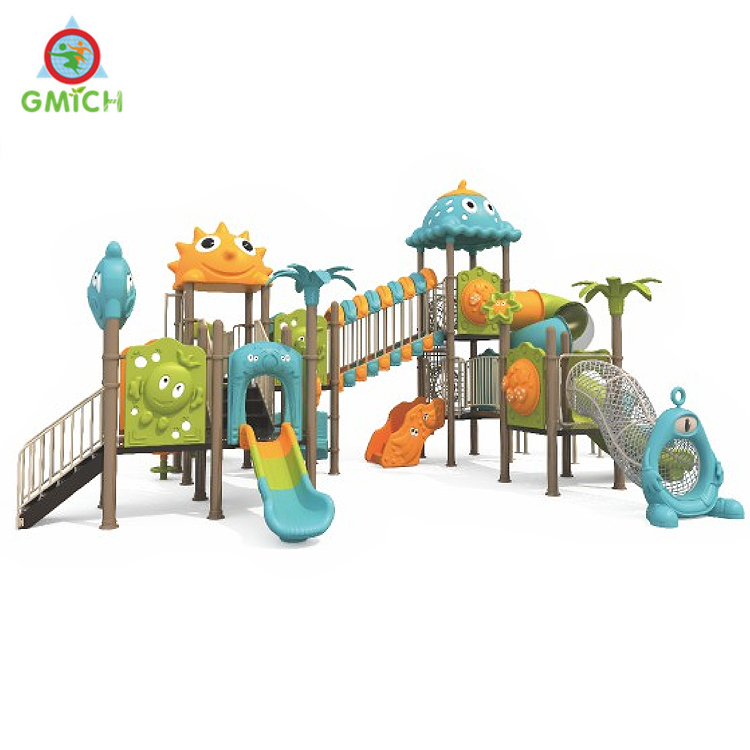 Kids Play Zone Durable Plastic Pipe Slide Set Colorful Theme Park Playground Equipment Professional Playground Factory Direct