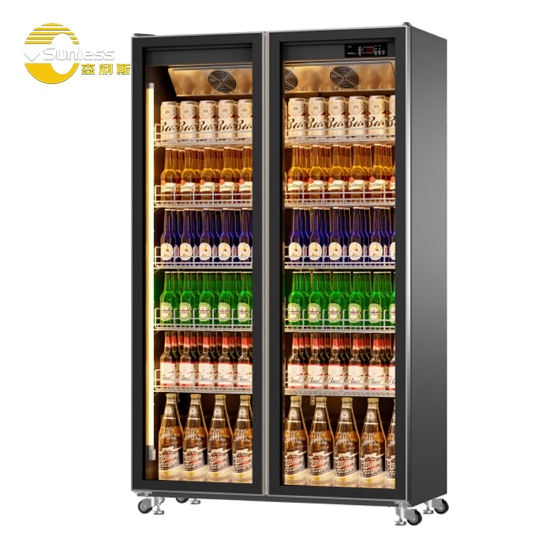Electric Beer Display Refrigerator 290A Upright Glass Door Chiller Customizable