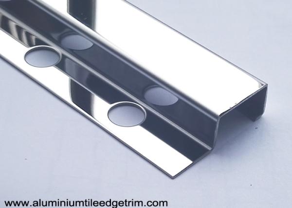 Spainish Square Edge Stainless Steel Tile Corner Trim With 8K Mirror Effect