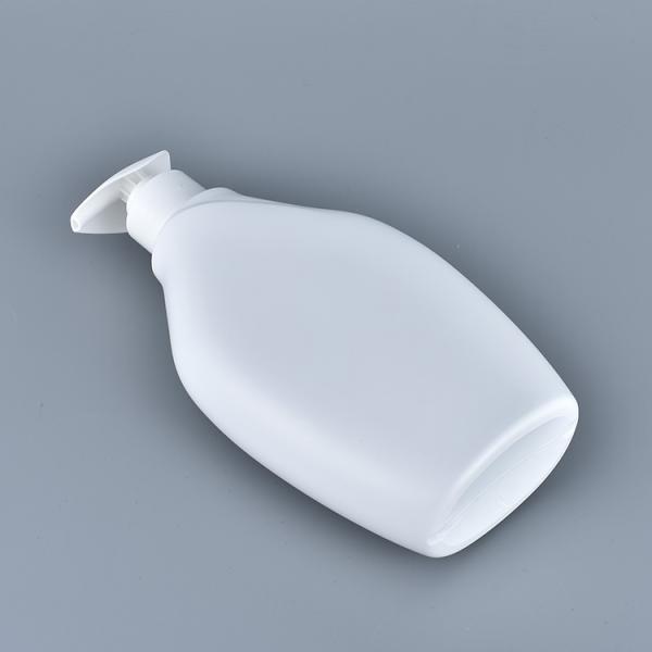 500ml Empty HDPE Shampoo Pump Bottle Flat Sunscreen Body Lotion Pump Bottles