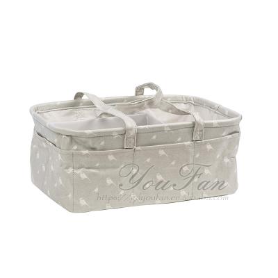 Personalized Diaper Caddy Basket , Portable Baby Diaper Organiser