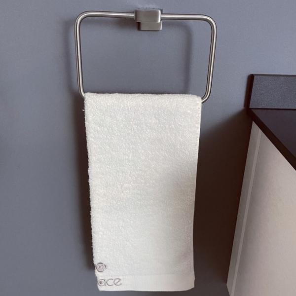 Нержавеющая сталь Sus304 квадратного металла держателя полотенца руки колец полотенца Bathroom серая