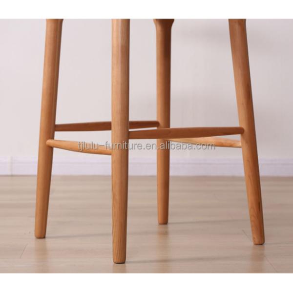 High Back Solid Wood Bar Chairs for Home Furniture Comfortable and Stylish