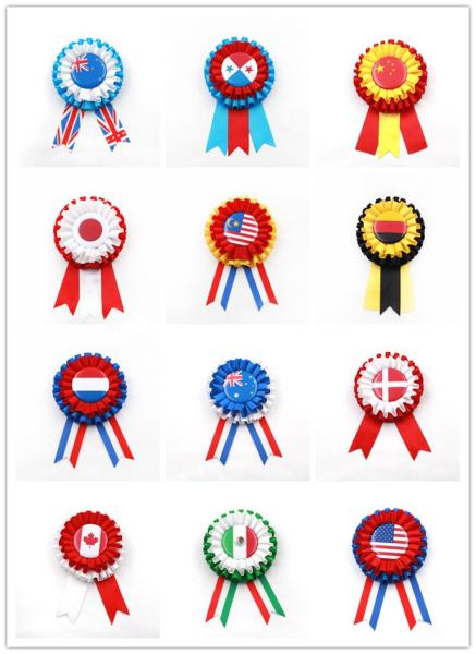 Satin Material Custom Award Ribbons Heat Transfer Printing CE Certification