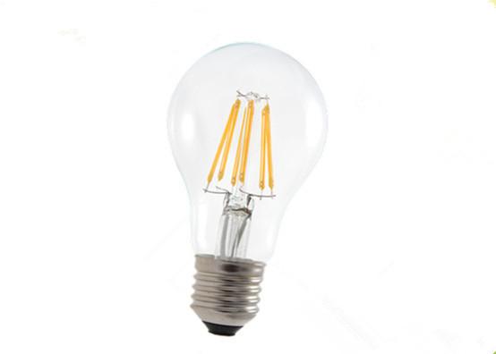 A60 6W Filament COB LED Lamp E27 Base Energy Saving 240V Glass Material