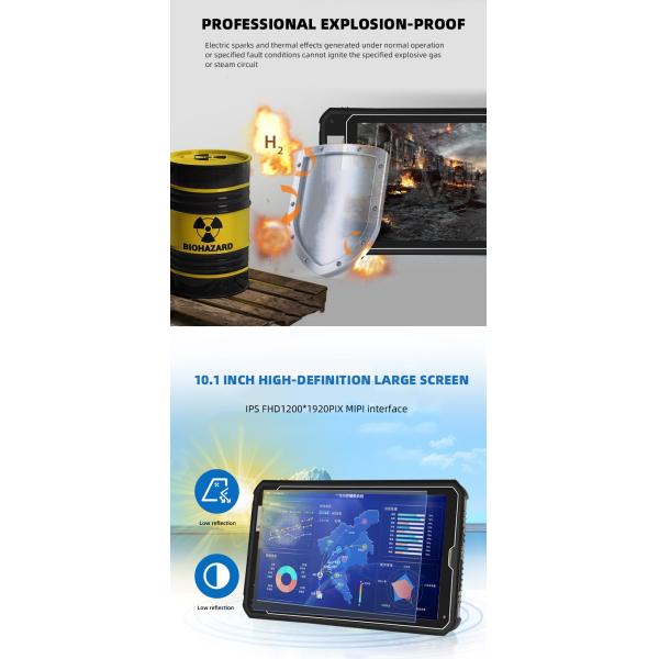 10 Inch 1000 Nits Industrial Rugged Tablet Win10 Fingerprint Reader