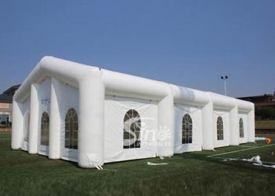 barraca inflável do banquete de casamento branco do retângulo dos mts 12x8 com as janelas grandes feitas do melhor encerado do pvc