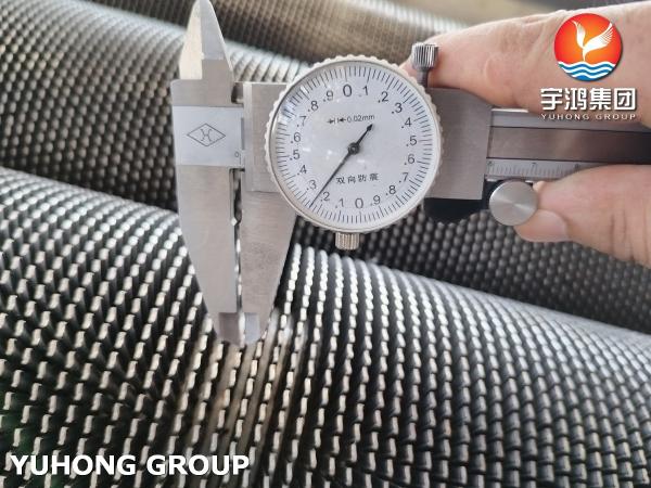 Heater HFW Helical Serrated Integral Finned Tubes 20ga TP304H Stainless Steel
