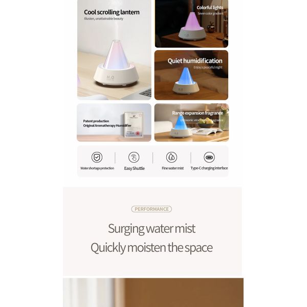 Ultrasonic Aroma Diffuser And Humidifier With Silent Operation Ultrasonic Humidifier
