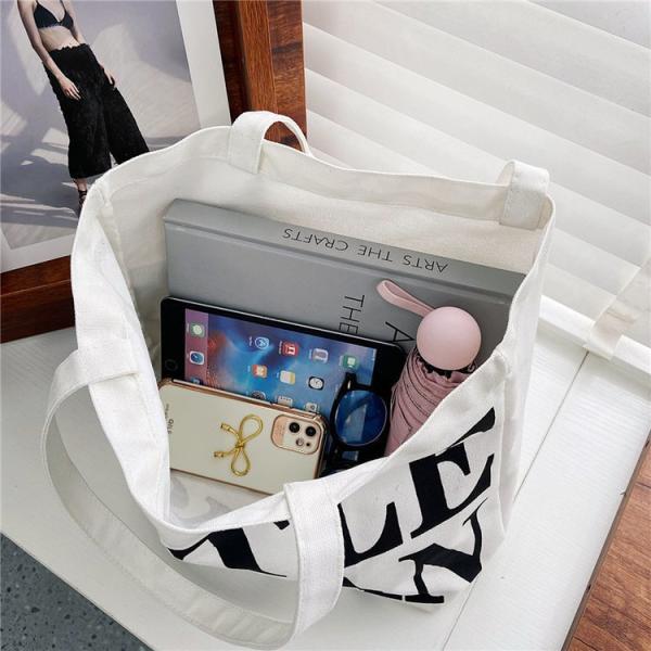 Large Capacity Oversized Canvas Cotton Shopping Tote Bag for Beach Picnic Custom Logo