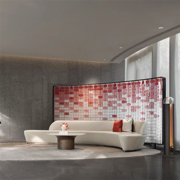 Separadores de ambientes de metal de acero inoxidable independientes para sala de estar y dormitorio