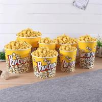 Cubo de palomitas de maíz de papel seguro para alimentos ecológicos personalizado con certificación FDA