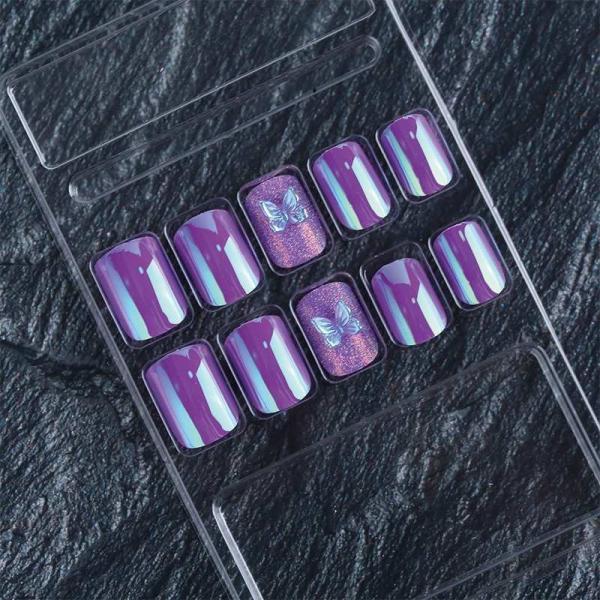24 Pieces Acrylic Press On Fake Nails With Custom Tip For High Volume Purchase