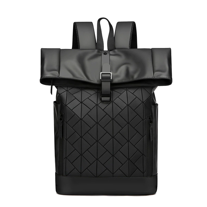 Colefa Male Outdoor Waterproof 16 Inch Computer Rucksack Work Commuting Travel Large Capacity College Student Roll up Backpack