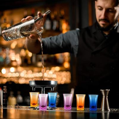 Customized Printing 6 Shot Glass Dispenser And Holder Bar Shot Dispenser With Sloga