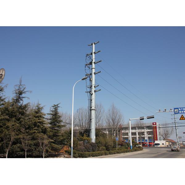 Hot Dip Galvanized Steel Tubular Tower ASTM A572 Grade 50 10 - 750kv Voltage