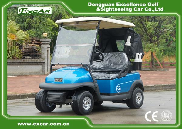 2 Person Electric Golf Car With 3.7KW Motor Italy Graziano Axle Blue Color