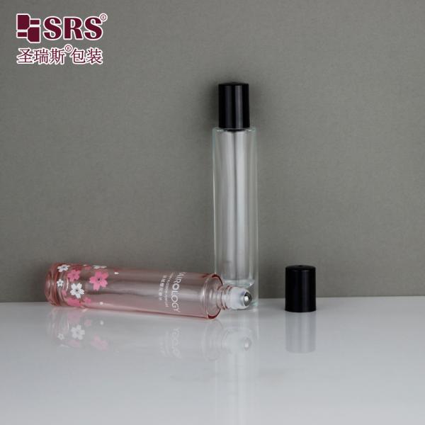 GB1-15ml Essential Oil Clear Glass Roll On Bottle with PP Plastic Screw Cap