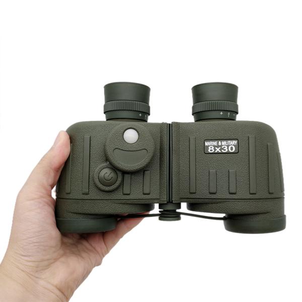 8×30 Marine Military Binoculars With Rangefinder Compass BAK4 Prism FMC Lens