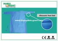 Hospital Nível 3 SMS descartável Vestido Cirúrgico Azul Escuro Com Pulso Tricotado