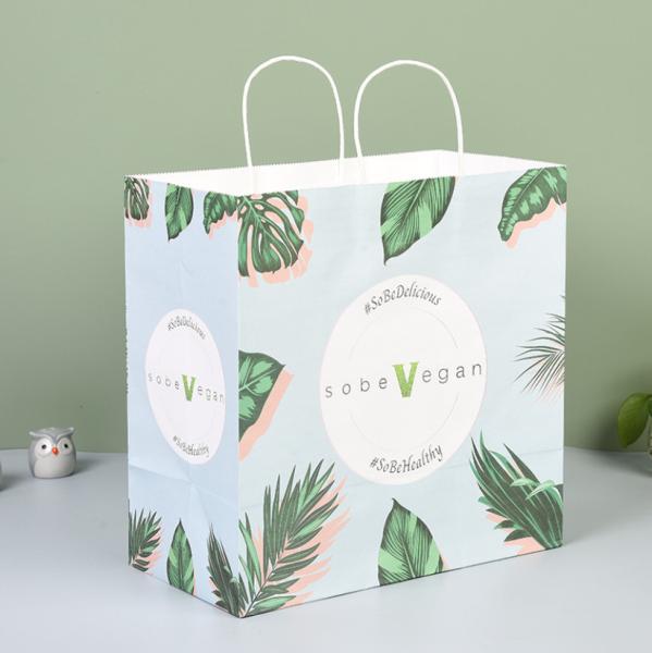 Sacos de papel amigáveis duráveis de Eco com rolamento forte dos punhos