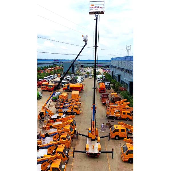 28m JMC High Building Moving Ladder Bucket Truck Aerial Ladder Truck