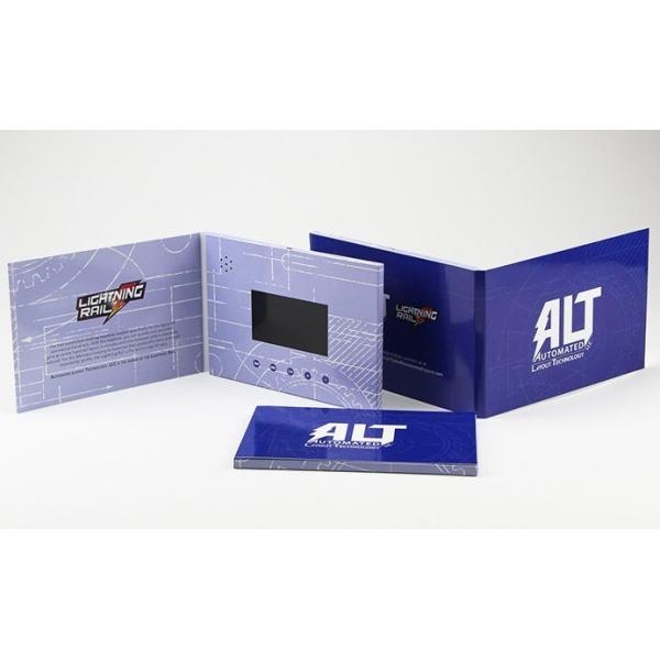 Full print 4.3 inch video flyer,quality lcd video mailer card,digital video catalogue brochure