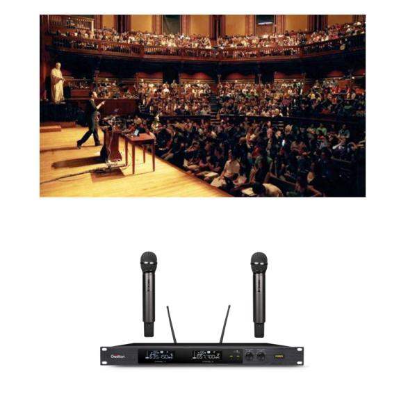True Diversity Long Range Wireless Microphone System 300 Meters 10W